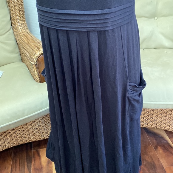 Adorable sleeveless soft  jersey style side pocket dress Size S - Picture 3 of 8